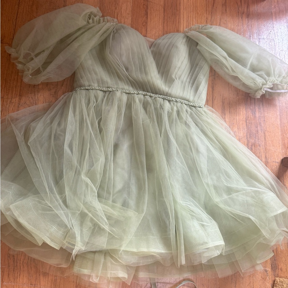 Elegant Green Kids Dress